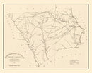 Vintage Map of Chesterfield County, South Carolina 1825