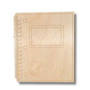 Unfinished Wood Etched Spiral Notebook Shape | Paint By Line Crafts | up to 30" DIY