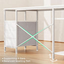 47 Inch L Shaped Desk With Power Outlets For Home Office