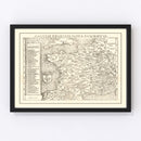 Vintage Map of France 1550