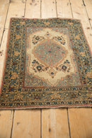 2x2.5 Vintage Tabriz Square Rug Mat