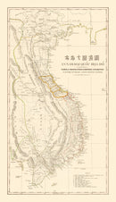 Vintage Map of Vietnam 1838