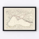Vintage Black Sea Map 1847