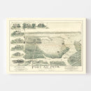 Vintage Port au Peck Map 1894