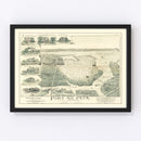 Vintage Port au Peck Map 1894