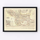 Vintage Balkans Map 1906