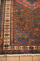 3.5x6.5 Vintage Kurdish Hamadan Rug