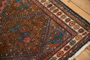 3.5x6.5 Vintage Kurdish Hamadan Rug