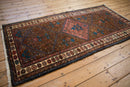 3.5x6.5 Vintage Kurdish Hamadan Rug