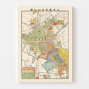Vintage Map of Tianjin, China 1924
