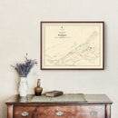 Vintage Map of Kandahar, Afghanistan 1840