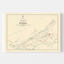 Vintage Map of Kandahar, Afghanistan 1840