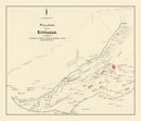 Vintage Map of Kandahar, Afghanistan 1840