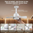 Ceiling Fan With Lights Remote Dimmable LED 3000K 6000K