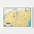 Vintage Lake Champlain Map 1940
