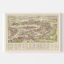 Vintage Yucatan, Mexico Map 1897