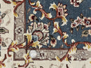 Sino Persian Rug 4x6, Very Fine Oriental Carpet, Handmade Rug 4 x 6, Floral Allover Vintage Traditional Wool & Silk Highlights, 200 KPSI