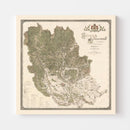 Vintage Prahova, Romania Map 1904