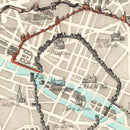 Vintage Map of Paris, France 1937