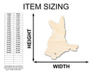 Unfinished Wood Dog Shape - up to 46"
