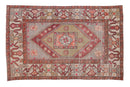 5.5x8.5 Vintage Distressed Oushak Carpet