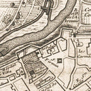 Vintage Map of Pamplona, Spain 1719