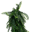 Dense Boston Fern Garland Artificial Hanging Bush 10.6×33in – NFPA701 Fire Rated – UV Resistant