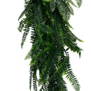 Dense Boston Fern Garland Artificial Hanging Bush 10.6×33in – NFPA701 Fire Rated – UV Resistant