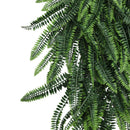 Dense Boston Fern Garland Artificial Hanging Bush 10.6×33in – NFPA701 Fire Rated – UV Resistant