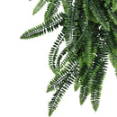 Dense Boston Fern Garland Artificial Hanging Bush 10.6×33in – NFPA701 Fire Rated – UV Resistant