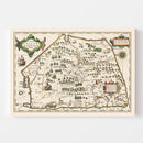 Vintage Map of Sri Lanka 1623
