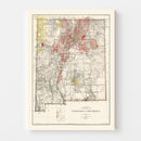 Vintage Map of New Mexico 1896