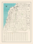 Vintage Map of Jaffa, Israel 1949