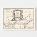 Vintage Map of Siberia 1744