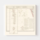 Vintage Maldive Archipelago Map 1827