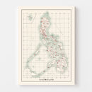 Vintage Map of Philippines 1910