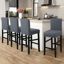 Waterproof Bar Stool Covers Grey Slipcovers 4 Pack Set