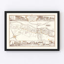 Vintage Map of Newburyport, Massachusetts 1955