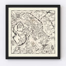 Vintage Map of Tokyo, Japan 1952
