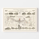 Vintage Map of Johannesburg, South Africa 1902