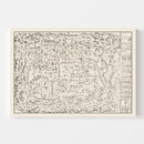Vintage Map of Kyoto, Japan 1812