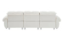 98 inches Cloud Velvet beige Sofa Cushion, spacious and comfortable 3-seater sofa for modern living room. beige