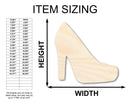 Unfinished Wood High Heel Shoe Shape - Craft - up to 46" DIY