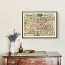 Vintage Map of Weimar, Germany 1582