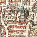 Vintage Map of Weimar, Germany 1582