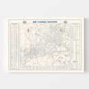 Vintage Map of Saigon, Vietnam 1968
