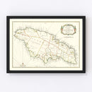 Vintage Map of Jamaica 1773