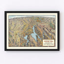 Vintage Hoover Dam & Lake Mead Map 1931