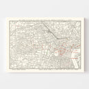 Vintage Map of Shanghai, China 1938