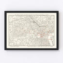 Vintage Map of Shanghai, China 1938